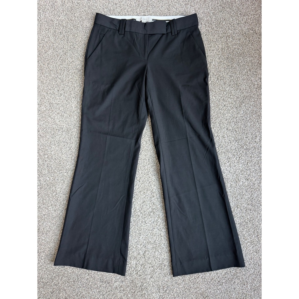 Ann Taylor LOFT Marisa Fit Black Dress Pants Womens Size 6 Wide Leg Trousers